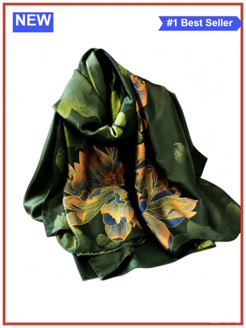 Large Satin Silk Like Scarf Shawl Wrap Lightweight Floral Evening Dress